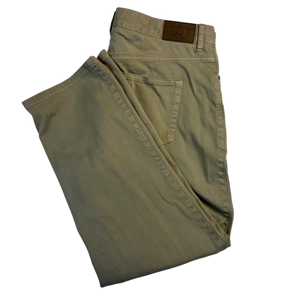 Peter Millar Pants Mens 38‎ Khaki Tan Straight 5-Pocket Stretch Cotton Casual